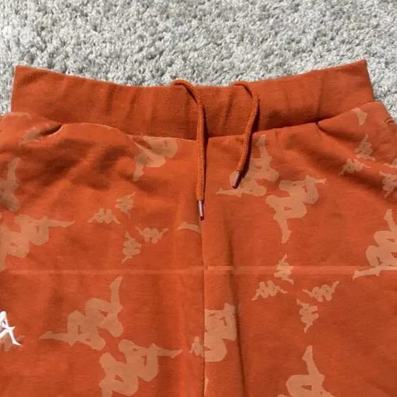 Kappa Men’s Orange Logo Drawstring Shorts Athletic Fit Streetwear Mens Small - Picture 3 of 9